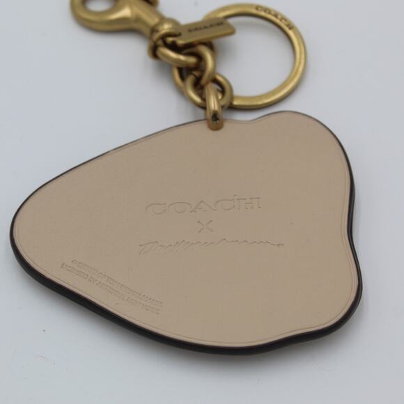 Coach Tom Wesselmann Red Lips Bag Charm Sequin Leather Keychain Pop Art Limited - Picture 3 of 5